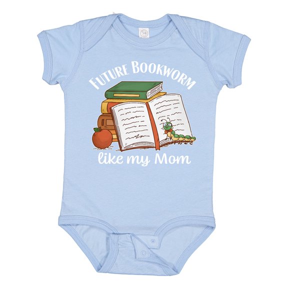 Inktastic Future Bookworm Like My Mom Boys or Girls Baby Bodysuit