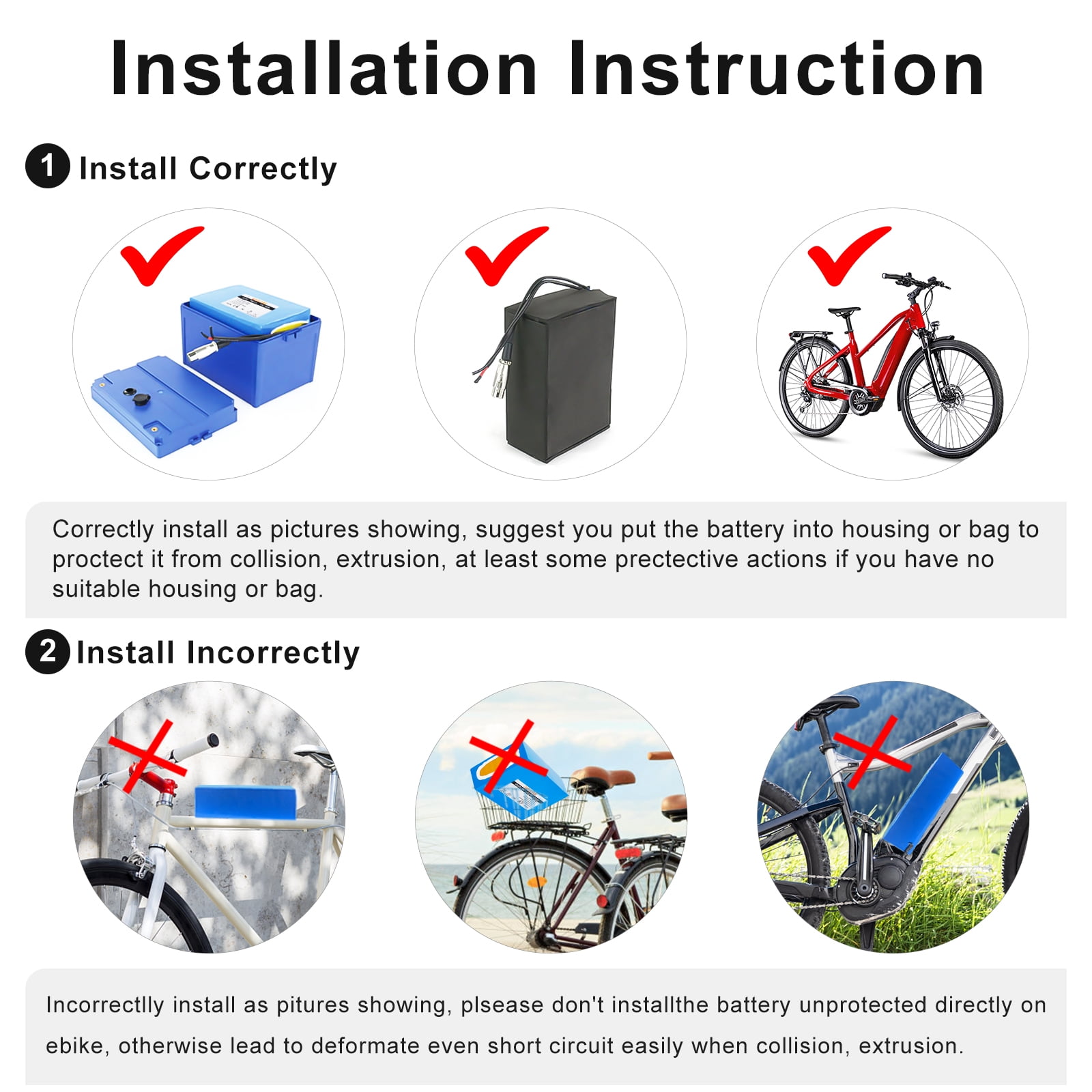 BVSLTUK 72V Battery, 72V 20AH Lithium Battery Pack for  500W-3000W Ebike Conversion Wheel Kit/Brush and Brushless Hub Motor/Golf Cart/Tricycle/Scooter