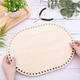 thumbnail image 2 of DIY Unfinished Wood Plate Oval Beige 35x25x0.3cm Hole: 8mm, 2 of 5