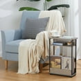 thumbnail image 5 of ZEXVIDA Indoor Modern Storage MDF Rectangular End Table, Oak, 5 of 11
