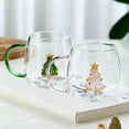 thumbnail image 2 of Christmas Themed Glass Mug Unique Xmas Themed Glass Mug,Christmas Tree 3D Water Cup,Cute Coffee Cup for Tea, Milk, Juice - Drinkware Accessory for Xmas Party, 2 of 9
