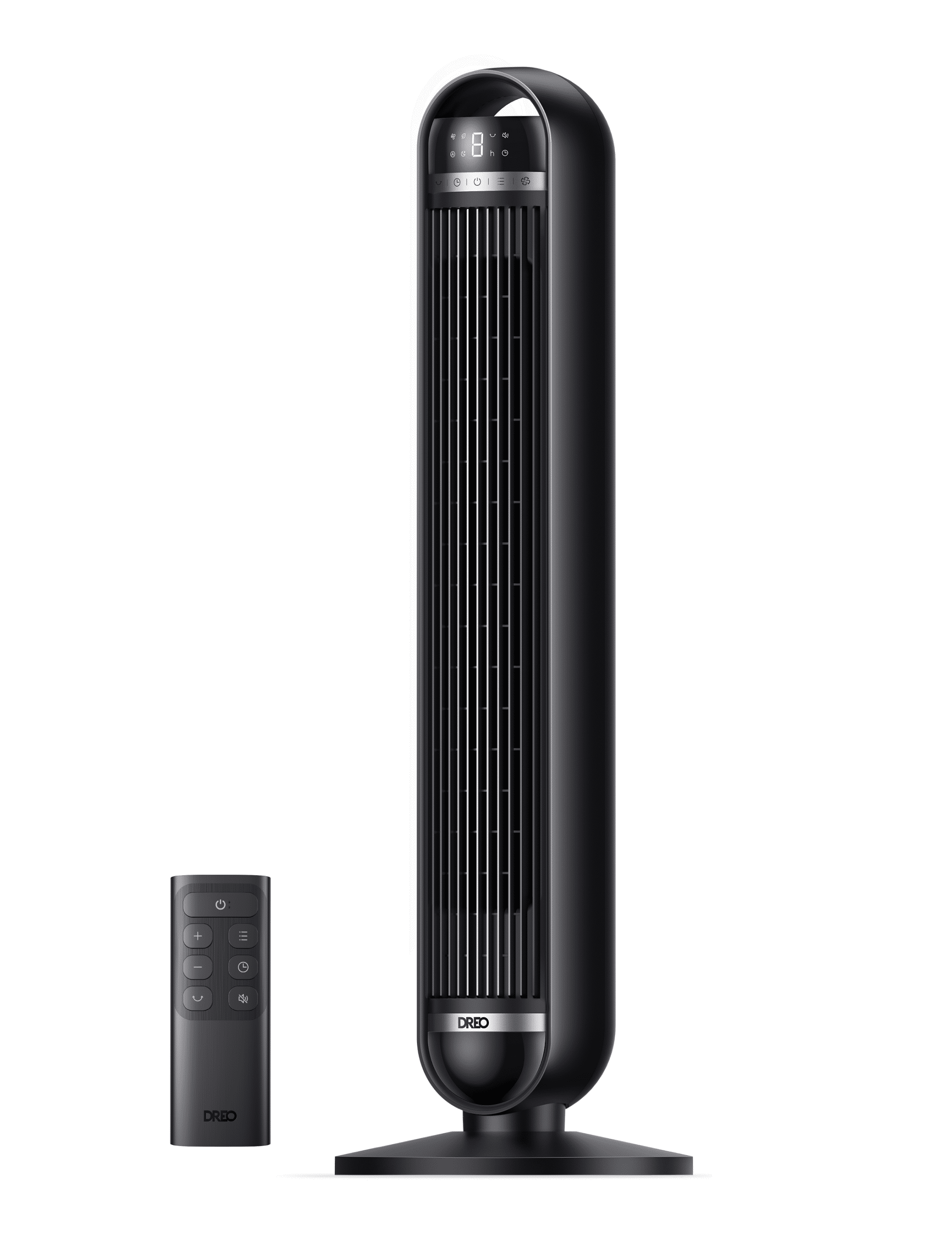 DREO Nomad DC Tower Fan, 27ft/s Velocity, Ultra Quiet Bladeless Floor Fan with 10 Speeds and 4 Modes, 90° Oscillating, Remote Control