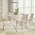 thumbnail image 3 of Emma + Oliver Antique White Dining Chair with Curved Backrest and Solid Wood Construction, 3 of 12