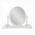 thumbnail image 2 of Dorie Vanity Dresser Mirror, 35x48, White Wood Floral, Beveled Edge, 2 of 5