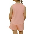 thumbnail image 5 of Fesfesfes Girls Summer Sleeveless T Shirts Shorts Sets Casual Clothes Set Big Kids Clothing Sets Outfits 5-14 Years, 5 of 9