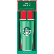 Starbucks 16oz DW Cold To Go Cup w Cold Brew + 2 Extra Straws - Green