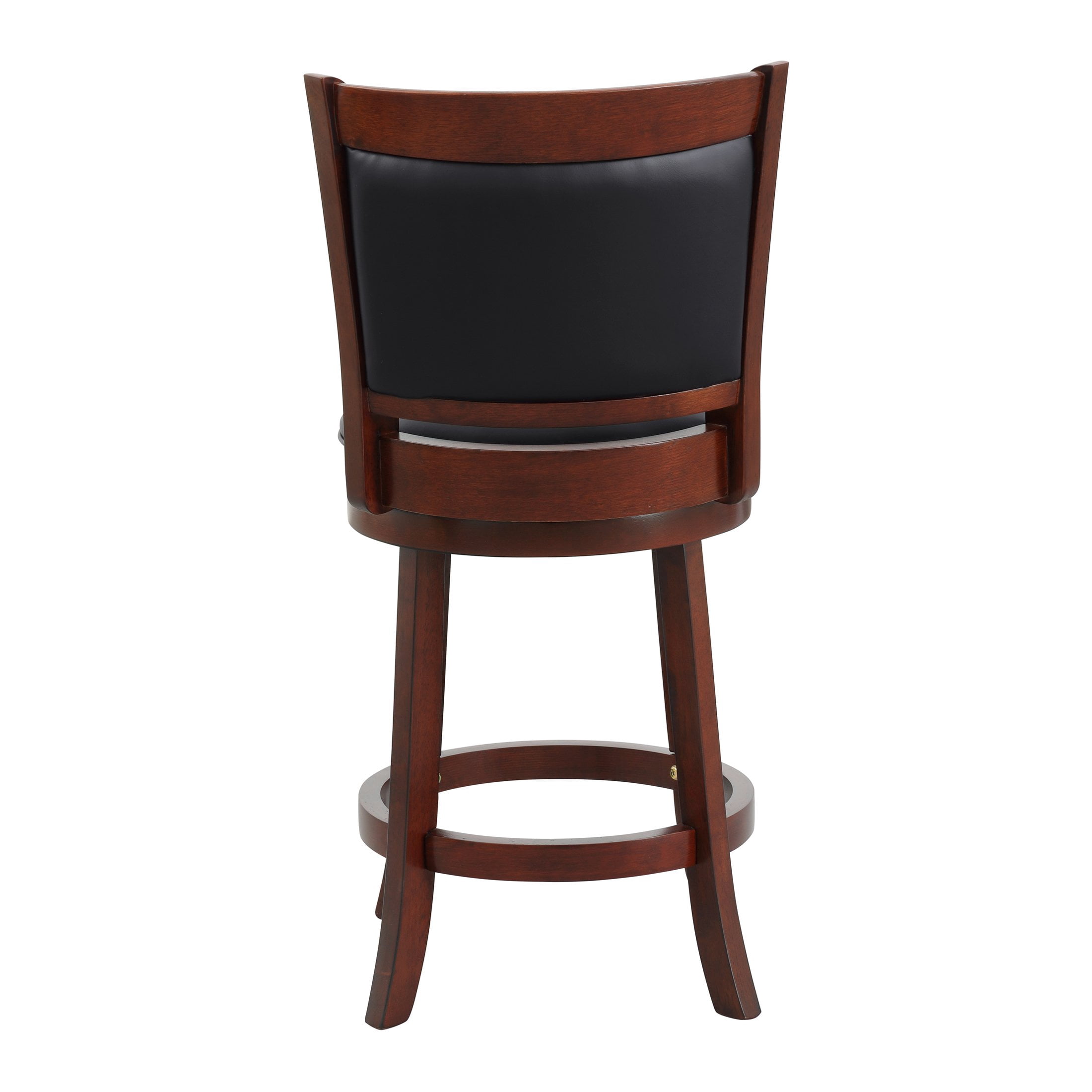 OakvillePark Odelia Solid Back Swivel Barstool, Counter Height, Cherry