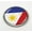 Metal Bezel, variant on Flag of Philippines | 3D Domed CAR Emblem Badge Sticker Chrome Metal Round Bezel
