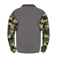 thumbnail image 4 of Blusas y camisas de manga larga con cuello redondo para hombre, talla grande, media cremallera, cuello redondo, estampado vintage de camuflaje, blusa de poliéster de manga larga para hombre, 4 of 4