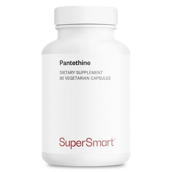 SuperSmart Pantesin Pantethine 600mg per Day (Patented) - Pantothenic Acid - Active Vitamin B5 Supplement - Coenzyme A Precursor | Non-GMO & Gluten Free - 90 Vegetarian Capsules