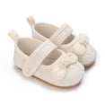thumbnail image 5 of URMAGIC Infant Girls Leather Bows Design Soft Round Toe Princess Dress Mary Jane Flat Shoes, 5 of 10