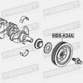 thumbnail image 4 of Harmonic Balancer Engine Crankshaft Pulley K24A Febest HDS-K24A Oem 13810-RZA-A01, 4 of 4