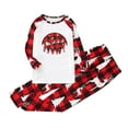 thumbnail image 2 of Christmas Pajamas for Family Funny Elk Deer Graphic Matching Pjs Sets Soft Red and Black Plaid Long Sleeve Sleepwear, 2 of 5