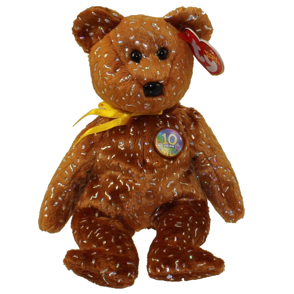 TY Beanie Baby - DECADE the Bear (Brown Version - Internet Exclusive) (8.5 inch) - Walmart.com