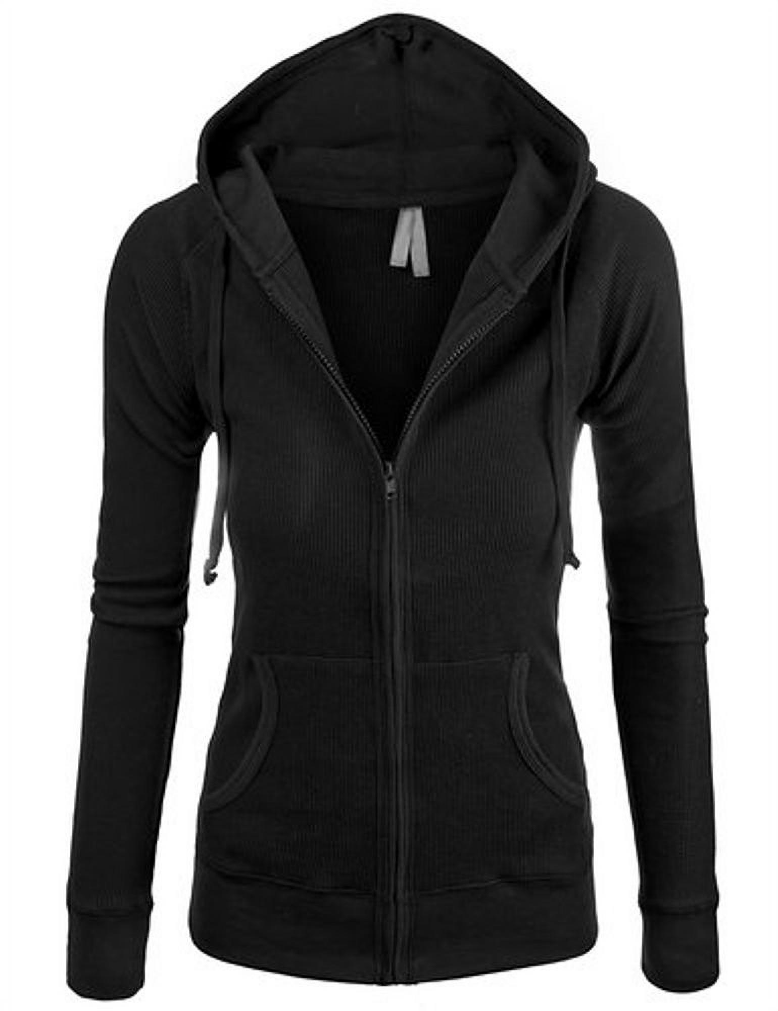 Junior's Rhinestone Angel Wings Black Thermal Zipper Hoodie Large Black -  Walmart.com