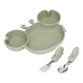 thumbnail image 4 of Assiettes pour Tout-Petits, 3 Pcs Assiette Divisée en Silicone Assiette à Succion pour Bébé Construction Robuste, 4 of 14
