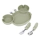 thumbnail image 5 of Juego de 3 uds de platos divididos para niños pequeños plato de succión de silicona para bebés plato de destete para bebés con cuchara tenedor para niños entrenamiento de ANGGREK  Otros, 5 of 8