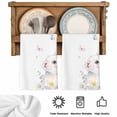 thumbnail image 5 of Easter Bunnies Kitchen Towels Set of 4, Spring Rabbits Floral Butterflies Farmhouse Absorbent Dish Towels for Kitchen, Microfiber Hand Towel, Quick Drying Tea Towel for Cleaning Decorative Dishcloths, 5 of 7