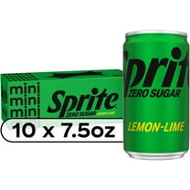 Sprite Diet Zero Sugar Lemon Lime Mini Soda Pop Soft Drink, 7.5 fl oz, 10 Pack Cans