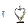 thumbnail image 1 of Figura de pareja besándose, muñeco de geisha japonés, estatua de pareja, adorno tradicional, escultura de resina pintada a mano, ideal para sala de es, 1 of 8