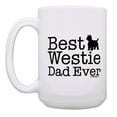 thumbnail image 2 of ThisWear Westie Mug Set Best Westie Dad Ever Coffee Mug Terrier Dad 2 Pack 15oz Coffee Mugs Westie Dad, 2 of 4
