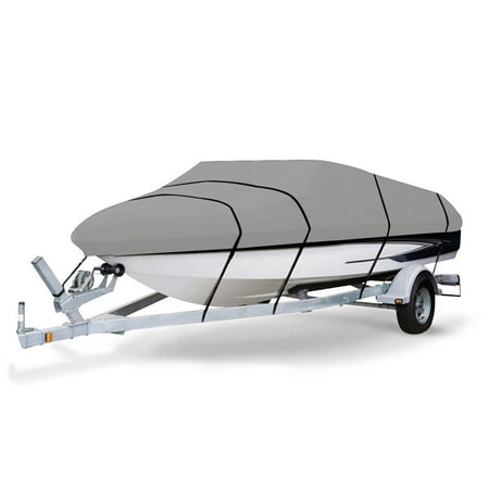 Gymax Heavy Duty 600D Marine Grade Polyester Canvas Trailerable Waterproof Boat