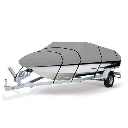 Gymax Heavy Duty 600D Marine Grade Polyester Canvas Trailerable Waterproof Boat (Best Waterproof Boat Cover)