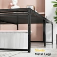 thumbnail image 5 of HOSSLLY 14" Twin Size Metal Platform Bed Frame with Heavy Duty Steel Slats, Black, 5 of 7
