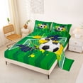 thumbnail image 2 of Erosebridal Kids Football Soccer Queen Sheet Sets,Boys Ball Games Colorful Splatter Ink Bed Set 4pcs, 2 of 6