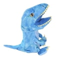 thumbnail image 3 of Juguete de dinosaurio de peluche de 11.8 pulgadas con boca móvil, suave, color azul, para niños y adultos., 3 of 14