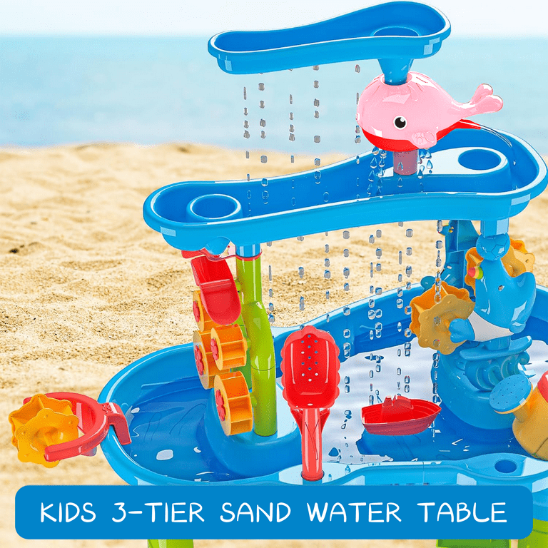Baby Toys VINTOP Splash Sand Water Table 3-in-1 Outdoor Play
