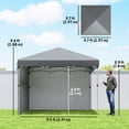 thumbnail image 3 of Outsunny 10' x 10' Pop Up Canopy Tent with Removable Sidewalls Carry Bag, 3 of 10
