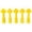 Yellow, variant on Reusable Caulk Applicator Nozzle Tips 5 Pack, Multi-Dimension Grout Sealant Finishing Heads, Durable Plastic Caulk Gun Replacement Nozzles, Home Improvement Accessories for Tile Gap Filling