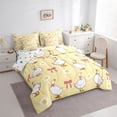 thumbnail image 2 of Manfei Kawaii Duck Twin Bedding Sets 7-Piece for Kids Girls Boys,Cute Animal Bowknot Bedding Comforter Set,Luxury Bedroom Decor, 2 of 7