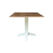 Solid Wood 36 Square Dual Drop Leaf Dining Table - Multi-Color