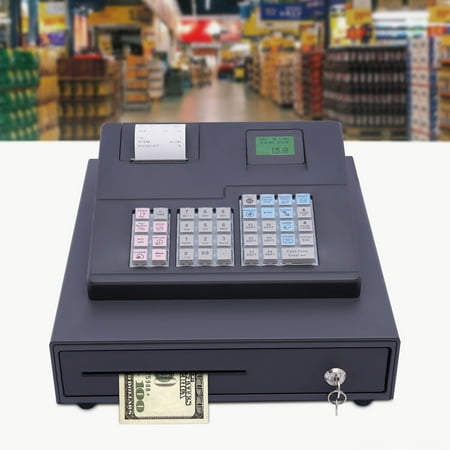Miumaeov Thermal Dept Cash Register Compact Size Cash and Coin Drawer Cash Register for Catering Supermarkets Clothing Stores