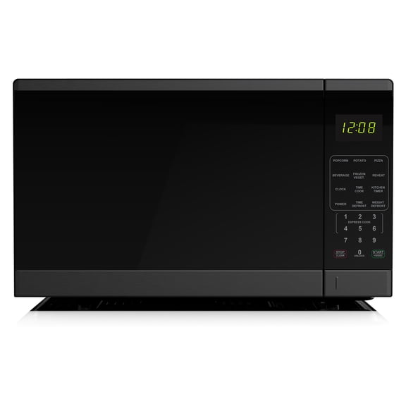 Mainstays 1.1 Cu ft Flatbed Countertop Microwave Oven , 1000 Watts, Black, New