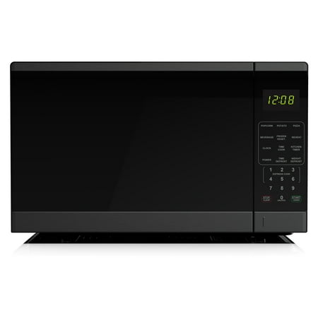 mainstays 1.1 cu ft flatbed countertop microwave oven , 1000 watts, black, new