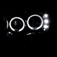 thumbnail image 2 of Spec-D Tuning Headlight Assembly 2LHP-F25099JM-TM Halogen Bulb; Dual Halo Projector Headlights With LED Accent Light; H1 High/Low Beam Bulb; Clear Lens; Matte Black Housing; Set Of 2, 2 of 10