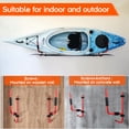 thumbnail image 4 of Piripara Wall Mounted Kayak Rack Storage Folding Hanger Kayak Ladder Kayak Holder Indoor/ Outdoor Boat Canoe Carrier Red, 4 of 10