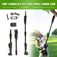thumbnail image 2 of Powerful Cordless Lithium Battery Chain Saw with 552W Motor, Non-Slip Handle, Long Reach Pole, High Efficiency, and Safety Features for Easy Use, 2 of 6