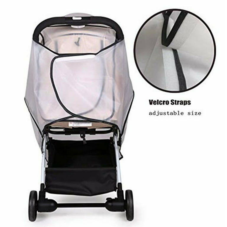 Stroller Rain Cover & Mosquito Net,Weather Shield Accessories - Protect  from Rain Wind Snow Dust Insects Water Proof Ventilate Clear-Breathable Bug  Shield for Baby Stroller 