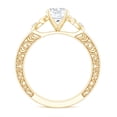 thumbnail image 2 of Vintage Style 1 Ct Diamond Engagement Ring - EF-VS Grade Lab Diamond Oval Ring, 18K Yellow Gold, US 4.00, 2 of 8