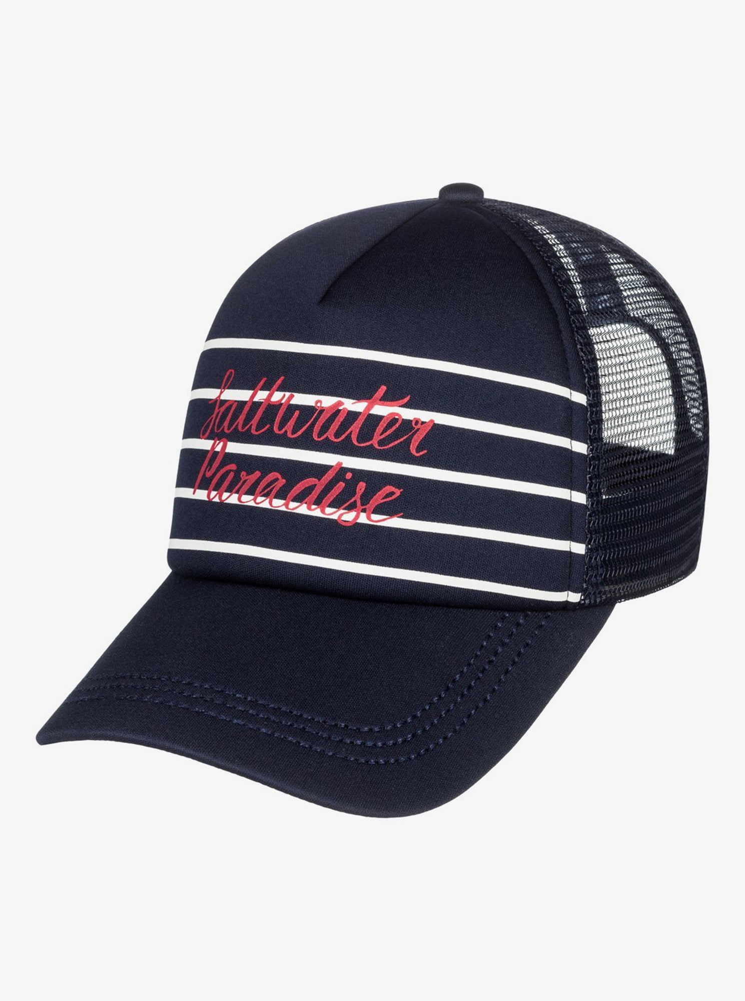 New ROXY Salt Water Paradise Truckin Womens Snapback Trucker Hat Cap 