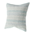 thumbnail image 2 of Ox Bay Ariya Spa Blue/White Chevron Cotton Adult Decorative Throw Pillow, 2 of 5