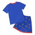 thumbnail image 5 of larppty Bamboo Viscose Toddler Car Pajamas Boys Girls Kids Short Cool Summer 3-12T Snug fit Pjs Set 2pcs（Blue， 2-3 Years）, 5 of 5