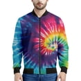 thumbnail image 3 of Chaqueta con estampado de arcoíris giratorio para hombres y mujeres, colorida chaqueta con cremallera de gran tamaño informal de manga larga con estampado 3D, abrigo, blusas de calle, 3 of 5