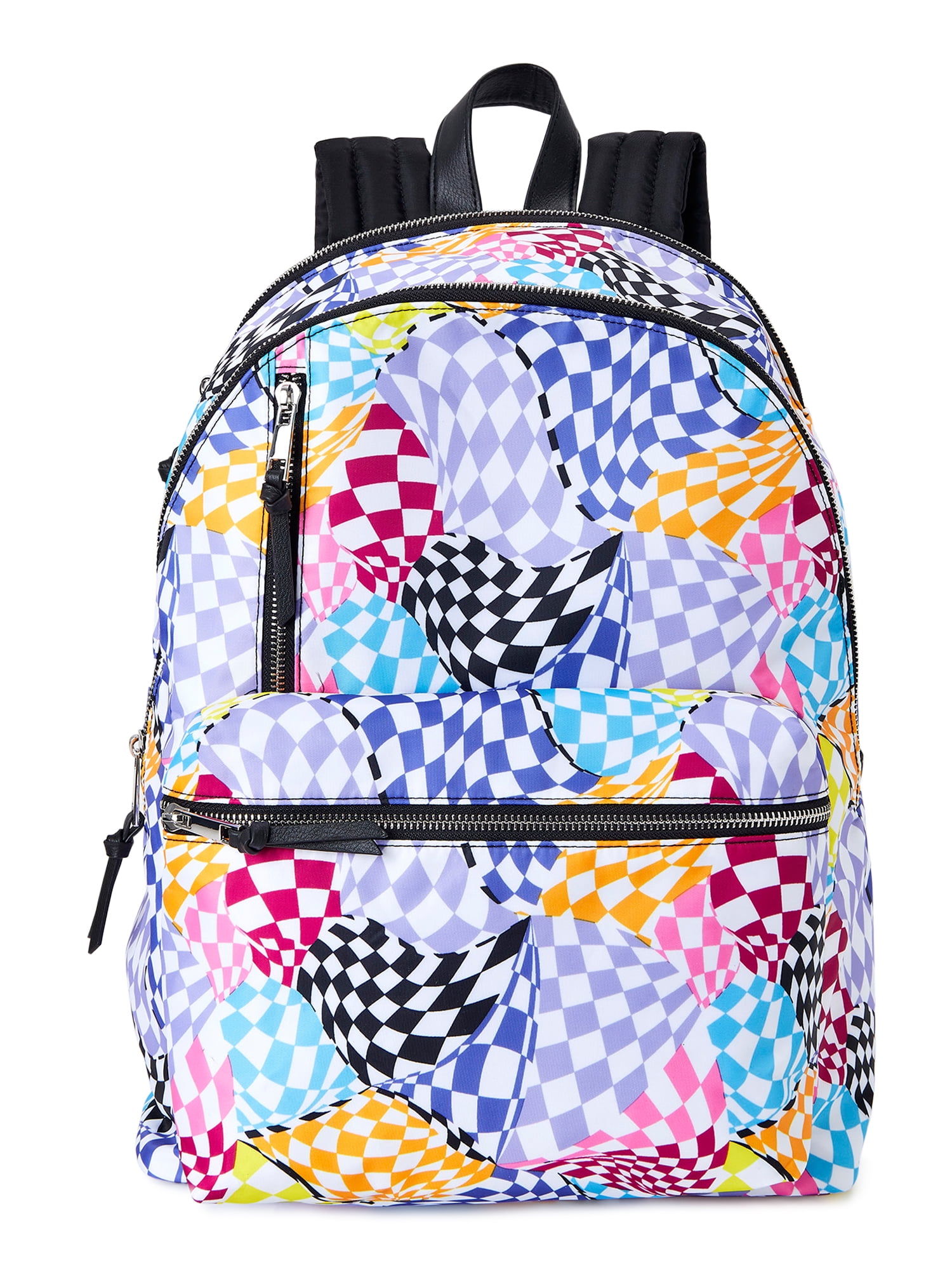 No Boundaries Women's Dome Zip Backpack, Multi Checker