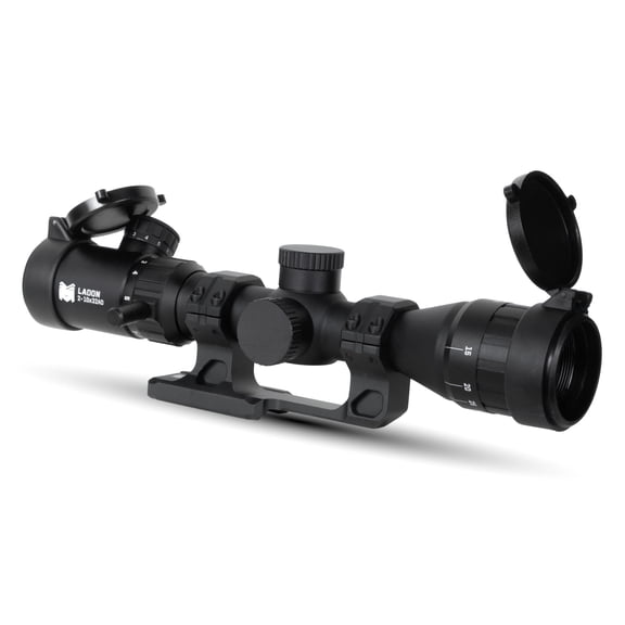 Monstrum Ladon 2-10x32 MPVO Rifle Scope with AO Adjustable Objective and Offset Scope Mount | BDC-A3