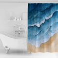 thumbnail image 4 of Small Stall Shower Curtain 36x78 Inch Narrow Half Size Blue Beach Coastal Bath Curtains Bathroom Decor Summer Nautical Seaside Ocean Waterproof Fabric Shower Curtain Set with Hooks 36 Inch, 4 of 6